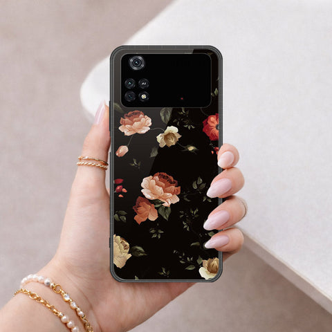 Xiaomi Poco M4 Pro Cover - Floral Series 2 - HQ Ultra Shine Premium Infinity Glass Soft Silicon Borders Case