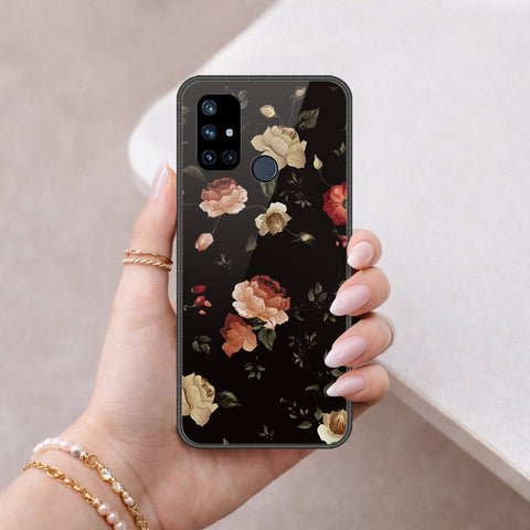 OnePlus Nord N10 Cover - Floral Series 2 - HQ Ultra Shine Premium Infinity Glass Soft Silicon Borders Case