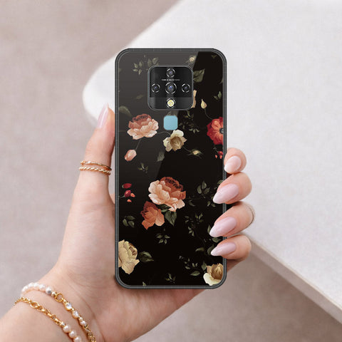 Tecno Camon 16 Cover - Floral Series 2 - HQ Ultra Shine Premium Infinity Glass Soft Silicon Borders Case