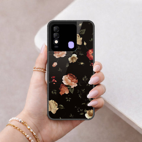 Tecno Spark 8 Cover - Floral Series 2 - HQ Ultra Shine Premium Infinity Glass Soft Silicon Borders Case