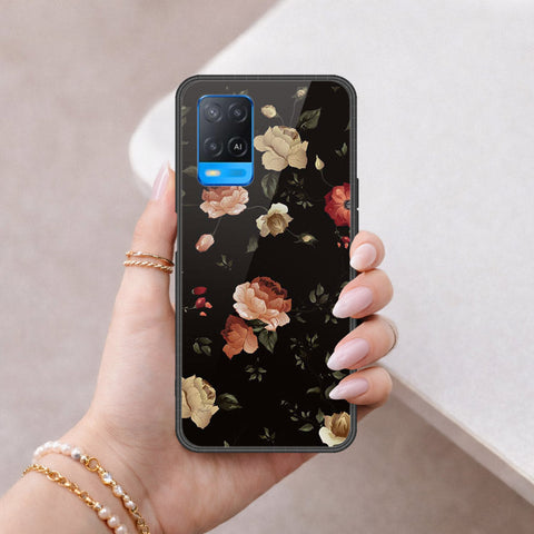 Oppo A54 4G Cover - Floral Series 2 - HQ Ultra Shine Premium Infinity Glass Soft Silicon Borders Case