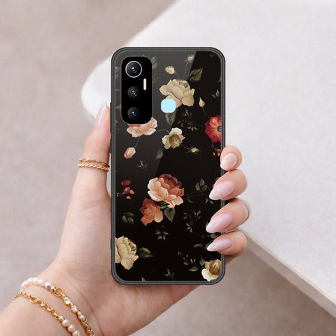 Infinix Hot 11 Cover - Floral Series 2 - HQ Ultra Shine Premium Infinity Glass Soft Silicon Borders Case
