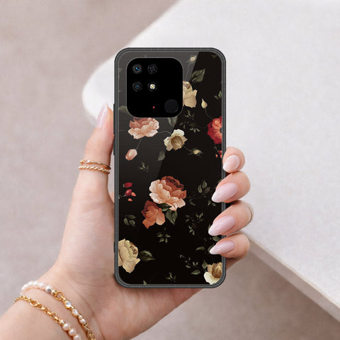 Xiaomi Redmi 10C Cover - Floral Series 2 - HQ Ultra Shine Premium Infinity Glass Soft Silicon Borders Case