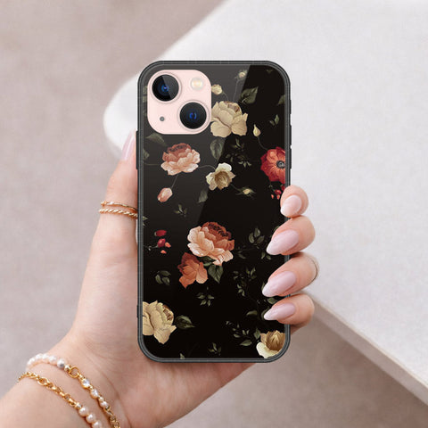 iPhone 14 - Floral Series 2 - HQ Ultra Shine Premium Infinity Glass Soft Silicon Borders Case