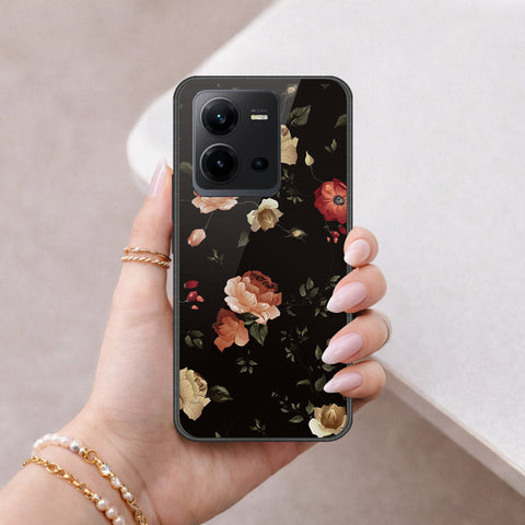 Vivo V25e Cover - Floral Series 2 - HQ Ultra Shine Premium Infinity Glass Soft Silicon Borders Case