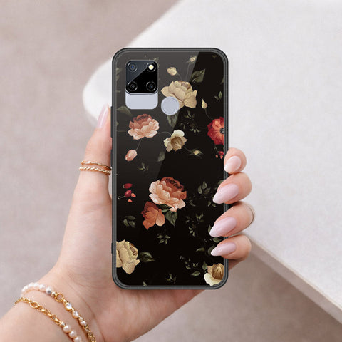 Realme C12 Cover - Floral Series 2 - HQ Ultra Shine Premium Infinity Glass Soft Silicon Borders Case