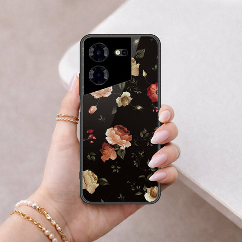 Tecno Pova 5 Pro Cover - Floral Series 2 - HQ Ultra Shine Premium Infinity Glass Soft Silicon Borders Case