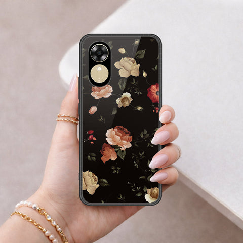 Oppo A17k Cover - Floral Series 2 - HQ Ultra Shine Premium Infinity Glass Soft Silicon Borders Case