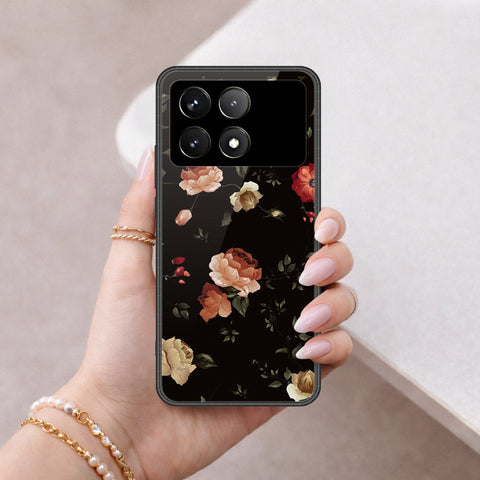 Xiaomi Poco X6 Pro Cover - Floral Series 2 - HQ Ultra Shine Premium Infinity Glass Soft Silicon Borders Case