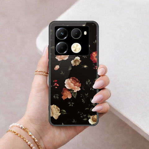 Infinix Note 40 Pro Cover - Floral Series 2 - HQ Ultra Shine Premium Infinity Glass Soft Silicon Borders Case