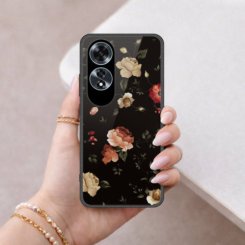 Oppo A60 Cover - Floral Series 2 - HQ Ultra Shine Premium Infinity Glass Soft Silicon Borders Case