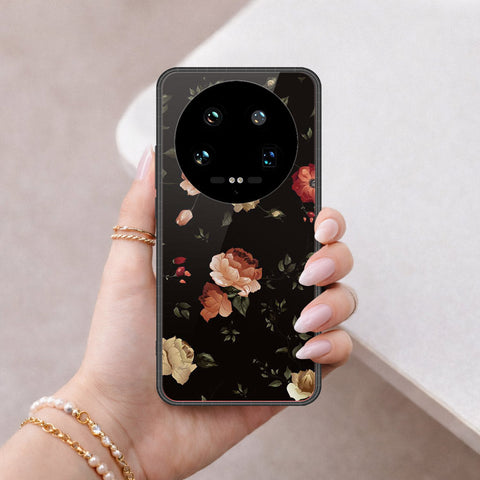 Xiaomi 14 Ultra Cover - Floral Series 2 - HQ Ultra Shine Premium Infinity Glass Soft Silicon Borders Case