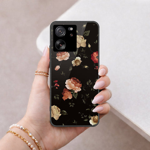 Xiaomi 13T Pro Cover - Floral Series 2 - HQ Ultra Shine Premium Infinity Glass Soft Silicon Borders Case