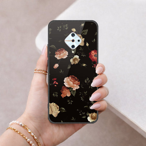 Vivo Y9s Cover - Floral Series 2 - HQ Ultra Shine Premium Infinity Glass Soft Silicon Borders Case