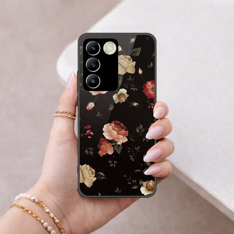 Vivo Y200e Cover - Floral Series 2 - HQ Ultra Shine Premium Infinity Glass Soft Silicon Borders Case