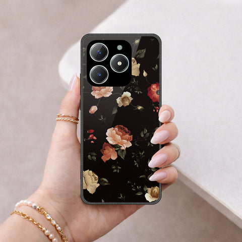 Realme C61 Cover - Floral Series 2 - HQ Ultra Shine Premium Infinity Glass Soft Silicon Borders Case