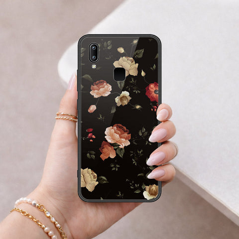 Vivo Y95 Cover - Floral Series 2 - HQ Ultra Shine Premium Infinity Glass Soft Silicon Borders Case