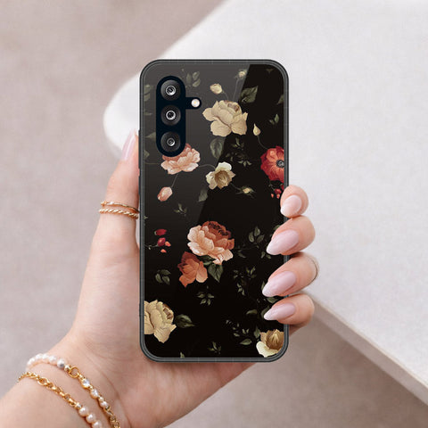 Samsung Galaxy A57 Cover - Floral Series 2 - HQ Ultra Shine Premium Infinity Glass Soft Silicon Borders Case