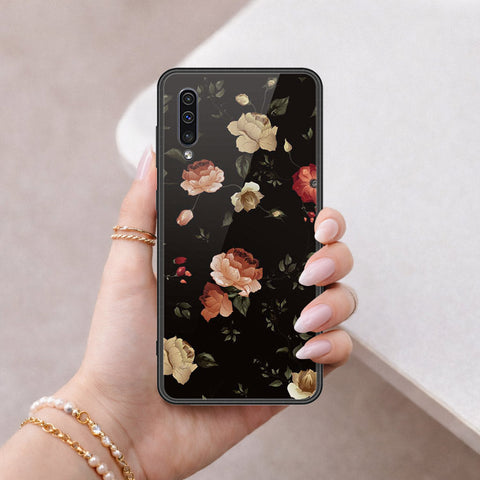Samsung Galaxy A5 2018 Cover - Floral Series 2 - HQ Ultra Shine Premium Infinity Glass Soft Silicon Borders Case
