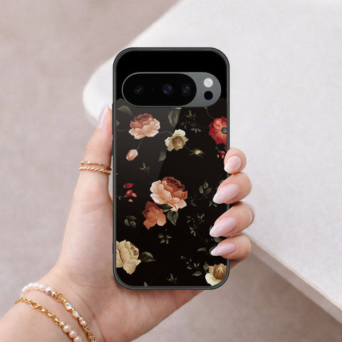 Google Pixel 9 Pro Cover - Floral Series 2 - HQ Ultra Shine Premium Infinity Glass Soft Silicon Borders Case