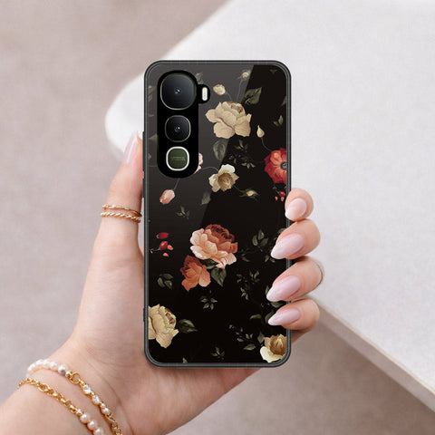 Vivo Y400 Cover - Floral Series 2 - HQ Ultra Shine Premium Infinity Glass Soft Silicon Borders Case