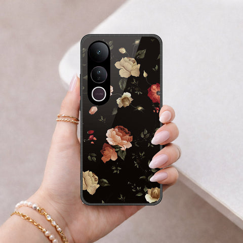Vivo V50 Lite Cover - Floral Series 2 - HQ Ultra Shine Premium Infinity Glass Soft Silicon Borders Case