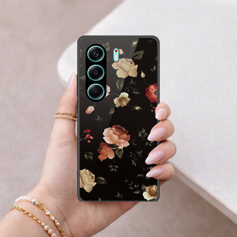 Tecno Camon 40 Pro Cover - Floral Series 2 - HQ Ultra Shine Premium Infinity Glass Soft Silicon Borders Case