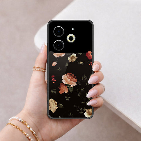 Tecno Pova 6 Cover - Floral Series 2 - HQ Ultra Shine Premium Infinity Glass Soft Silicon Borders Case
