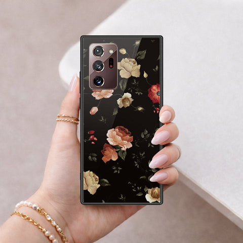 Samsung Galaxy Note 20 Ultra Cover - Floral Series 2 - HQ Ultra Shine Premium Infinity Glass Soft Silicon Borders Case