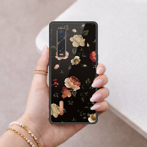 Oppo Find X2 Pro Cover - Floral Series 2 - HQ Ultra Shine Premium Infinity Glass Soft Silicon Borders Case