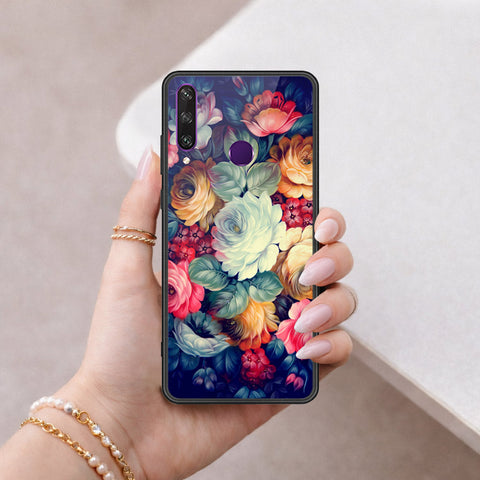 Honor 7A Cover - Floral Series 2 - HQ Ultra Shine Premium Infinity Glass Soft Silicon Borders Case