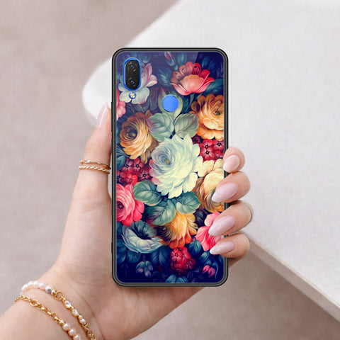 Huawei Nova 3i  Cover - Floral Series 2 - HQ Ultra Shine Premium Infinity Glass Soft Silicon Borders Case