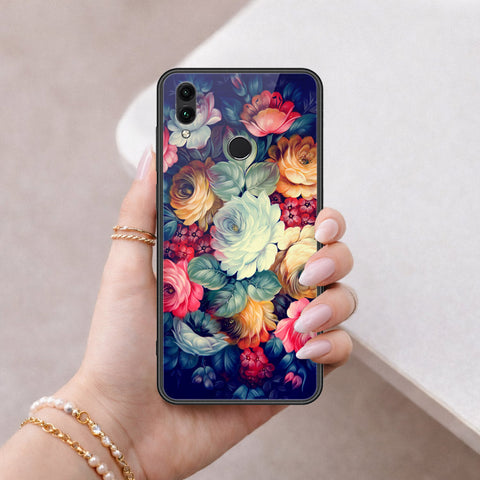 Huawei Honor 10 Lite Cover - Floral Series 2 - HQ Ultra Shine Premium Infinity Glass Soft Silicon Borders Case