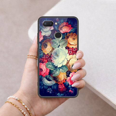 Xiaomi Mi 8 Lite Cover - Floral Series 2 - HQ Ultra Shine Premium Infinity Glass Soft Silicon Borders Case