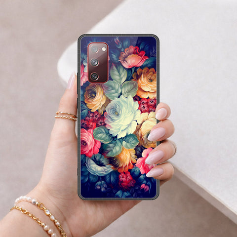 Samsung Galaxy S20 FE Cover - Floral Series 2 - HQ Ultra Shine Premium Infinity Glass Soft Silicon Borders Case