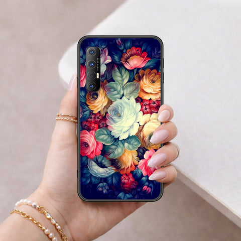 Oppo Reno 3 Pro Cover - Floral Series 2 - HQ Ultra Shine Premium Infinity Glass Soft Silicon Borders Case