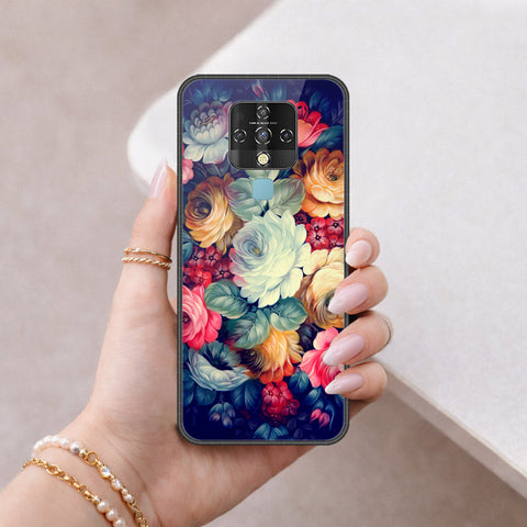 Tecno Camon 16 SE Cover - Floral Series 2 - HQ Ultra Shine Premium Infinity Glass Soft Silicon Borders Case