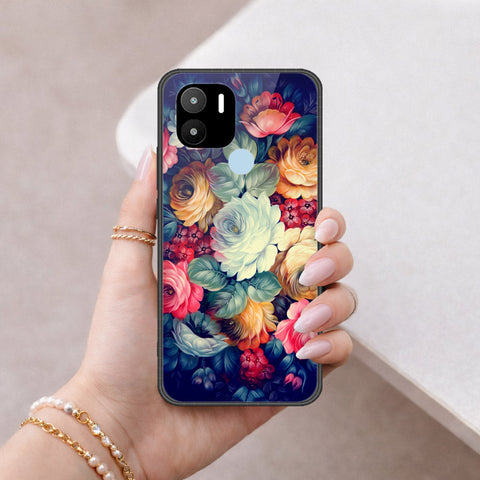 Xiaomi Redmi A2 Plus Cover - Floral Series 2 - HQ Ultra Shine Premium Infinity Glass Soft Silicon Borders Case