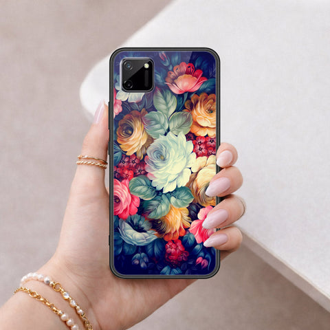 Realme C11 Cover - Floral Series 2 - HQ Ultra Shine Premium Infinity Glass Soft Silicon Borders Case