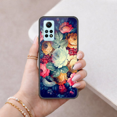 Xiaomi Redmi Note 12 Pro 4G Cover - Floral Series 2 - HQ Ultra Shine Premium Infinity Glass Soft Silicon Borders Case