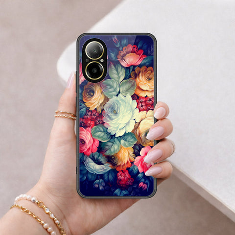 Realme C67 4G Cover - Floral Series 2 - HQ Ultra Shine Premium Infinity Glass Soft Silicon Borders Case