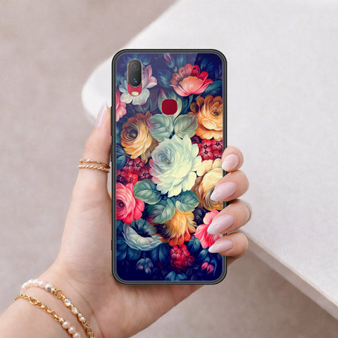 Vivo Y11 2019 Cover - Floral Series 2 - HQ Ultra Shine Premium Infinity Glass Soft Silicon Borders Case
