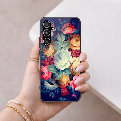 Samsung Galaxy S23 FE Cover - Floral Series 2 - HQ Ultra Shine Premium Infinity Glass Soft Silicon Borders Case
