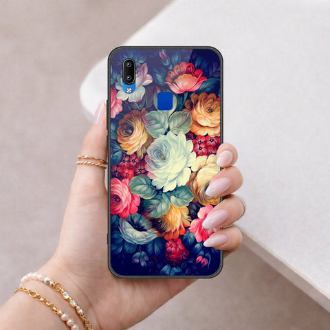 Vivo Y91i Cover - Floral Series 2 - HQ Ultra Shine Premium Infinity Glass Soft Silicon Borders Case