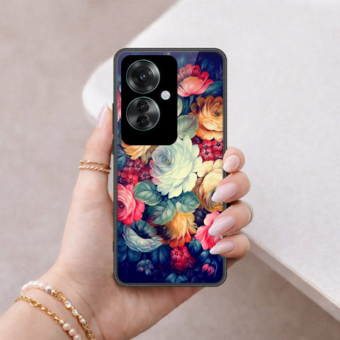 Oppo Reno 11F 5G Cover - Floral Series 2 - HQ Ultra Shine Premium Infinity Glass Soft Silicon Borders Case