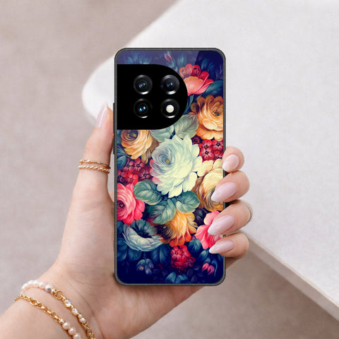 OnePlus Ace 2 Pro Cover - Floral Series 2 - HQ Ultra Shine Premium Infinity Glass Soft Silicon Borders Case