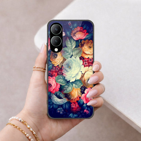 Vivo Y28 5G Cover - Floral Series 2 - HQ Ultra Shine Premium Infinity Glass Soft Silicon Borders Case
