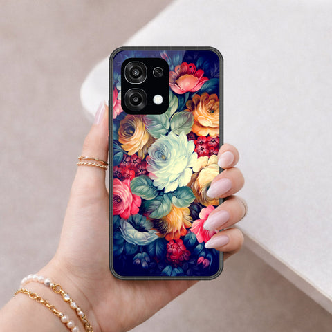Oppo F31 Cover - Floral Series 2 - HQ Ultra Shine Premium Infinity Glass Soft Silicon Borders Case