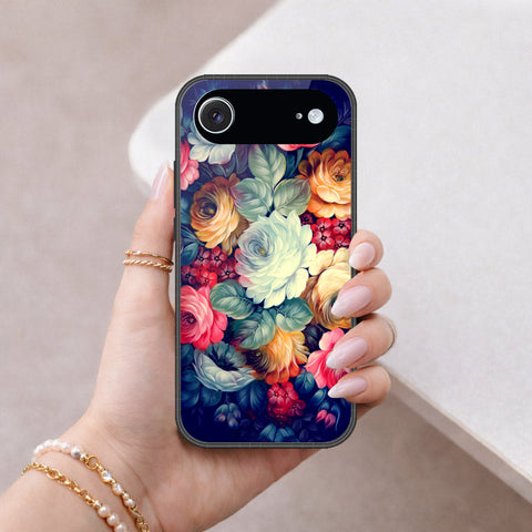 iPhone 17 Air - Floral Series 2 - HQ Ultra Shine Premium Infinity Glass Soft Silicon Borders Case