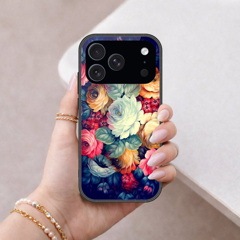 iPhone 17 Pro Max - Floral Series 2 - HQ Ultra Shine Premium Infinity Glass Soft Silicon Borders Case